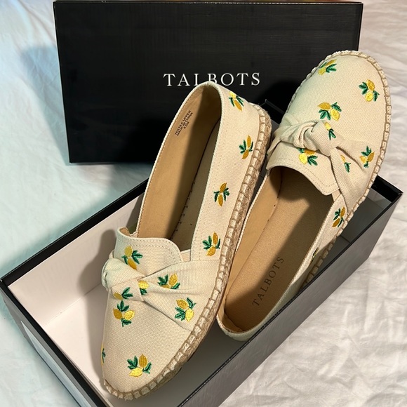 Talbots Shoes Nwt Talbots Lemons Espadrilles Flats 85 Womens Poshmark